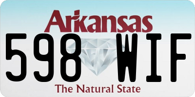 AR license plate 598WIF