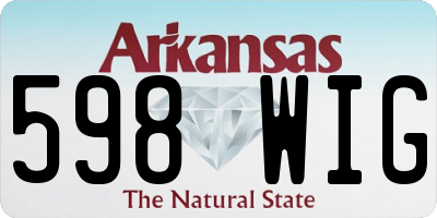 AR license plate 598WIG