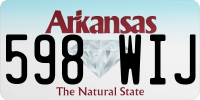 AR license plate 598WIJ