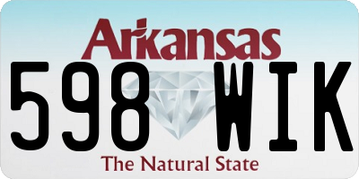 AR license plate 598WIK
