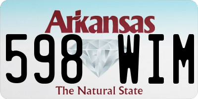 AR license plate 598WIM