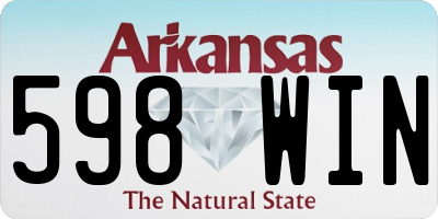 AR license plate 598WIN
