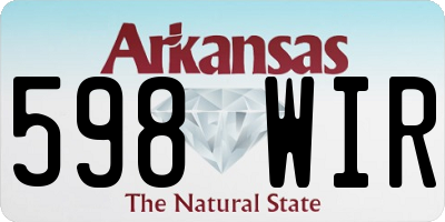 AR license plate 598WIR