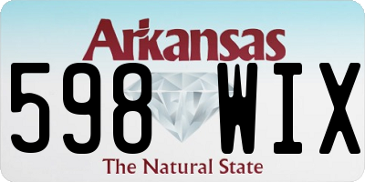 AR license plate 598WIX
