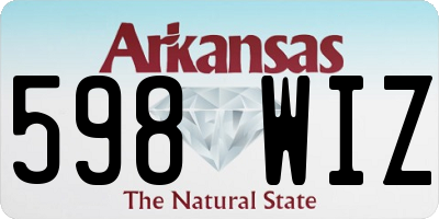 AR license plate 598WIZ