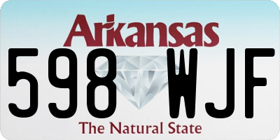 AR license plate 598WJF