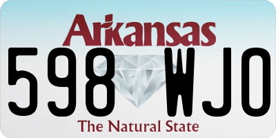 AR license plate 598WJO