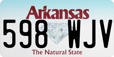 AR license plate 598WJV