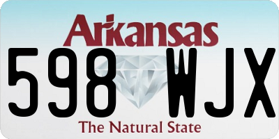 AR license plate 598WJX