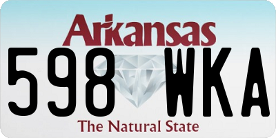 AR license plate 598WKA