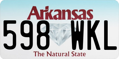 AR license plate 598WKL