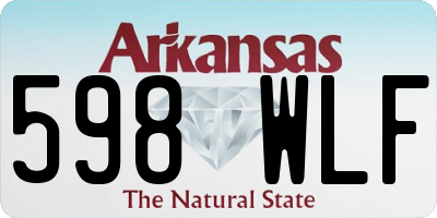 AR license plate 598WLF
