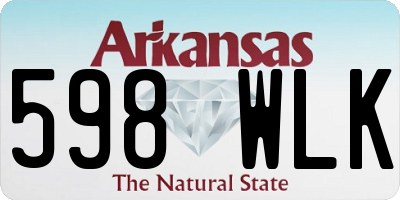 AR license plate 598WLK