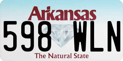 AR license plate 598WLN