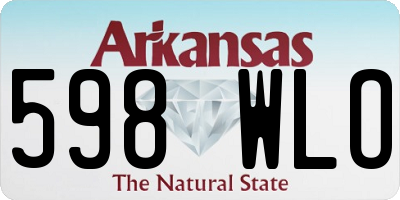 AR license plate 598WLO