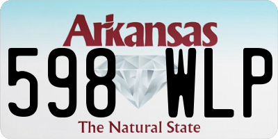 AR license plate 598WLP