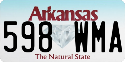 AR license plate 598WMA