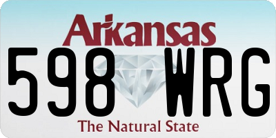 AR license plate 598WRG