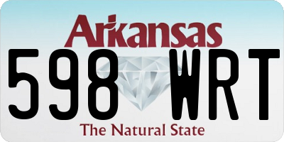 AR license plate 598WRT