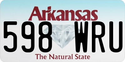 AR license plate 598WRU