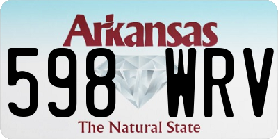 AR license plate 598WRV