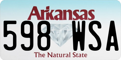 AR license plate 598WSA