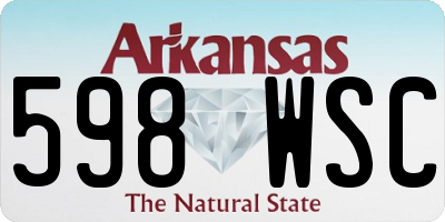 AR license plate 598WSC