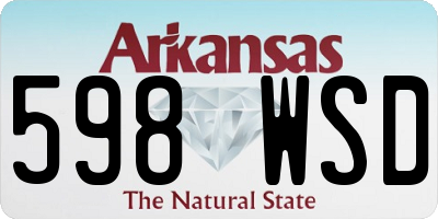 AR license plate 598WSD