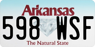 AR license plate 598WSF