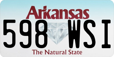 AR license plate 598WSI