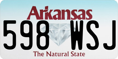 AR license plate 598WSJ