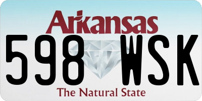AR license plate 598WSK