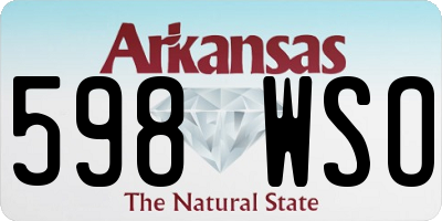 AR license plate 598WSO