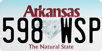 AR license plate 598WSP