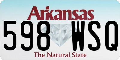 AR license plate 598WSQ