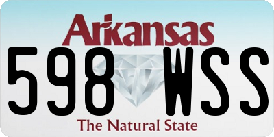 AR license plate 598WSS