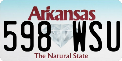AR license plate 598WSU