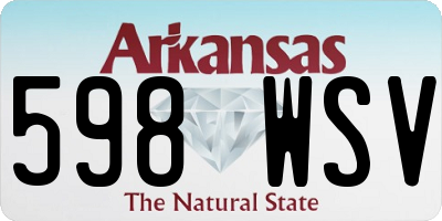 AR license plate 598WSV