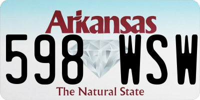 AR license plate 598WSW