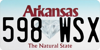 AR license plate 598WSX