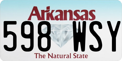 AR license plate 598WSY