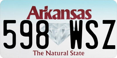 AR license plate 598WSZ