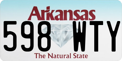 AR license plate 598WTY