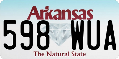 AR license plate 598WUA