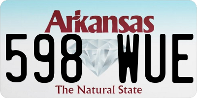 AR license plate 598WUE