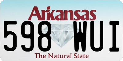 AR license plate 598WUI