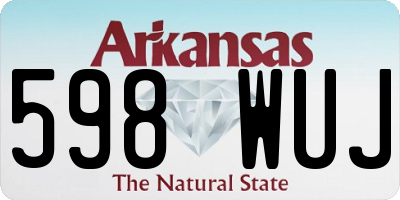 AR license plate 598WUJ