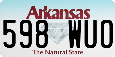 AR license plate 598WUO