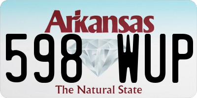 AR license plate 598WUP