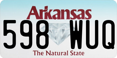AR license plate 598WUQ